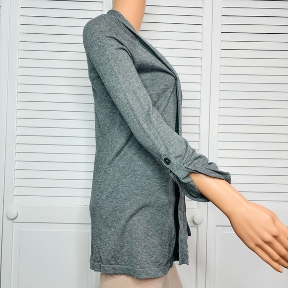 EXPRESS Gray Open Front Lightweight Cardigan Size Medium - Picture 3 of 8